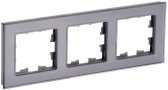 BRITE Рамка 3 поста РУ-3-2-БрСе стекло серый - артикул BR-M32-G-K03