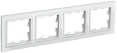 BRITE Рамка 4 поста РУ-4-БрБ белый - IEK (ИЭК), артикул BR-M42-K01