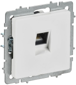 BRITE Розетка компьютерная RJ45 кат.6 РК11-БрАБ арктический белый IEK - артикул BR-K10-2-K91