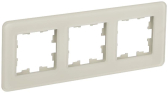 BRITE Рамка 3 поста РУ-3-2-Бр стекло песчаный RE IEK - артикул BR-M32-G-41-K98