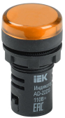 Лампа A22DS LED матрица 22мм желтая 24В AC/DC - IEK (ИЭК), артикул BLS10-ADDS-024-K05