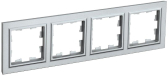 BRITE Рамка 4 поста РУ-4-БрА алюминий - IEK (ИЭК), артикул BR-M42-K47