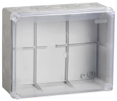 Коробка КМ41278 распаячная для открытой проводки 240х195х165мм IP55 RAL7035 прозрачный красный кабельные вводы - IEK (ИЭК), артикул UKO10-240-195-165-K51-55