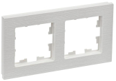 BRITE Рамка 2 поста РУ-2-Бр белый рифленый IEK - артикул BR-M22-51-K01