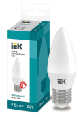 Лампа светодиодная C35 свеча 9Вт 230В 4000К E27 - IEK (ИЭК), артикул LLE-C35-9-230-40-E27