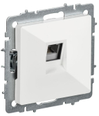 BRITE Розетка телефонная RJ11 РТ10-БрБ белый IEK - артикул BR-T10-K01