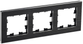 BRITE Рамка 3 поста РУ-3-1-БрЧ металл черный - артикул BR-M32-M-K02