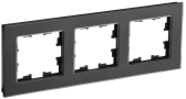 BRITE Рамка 3 поста РУ-3-2-Бр стекло черный матовый IEK - артикул BR-M32-G-31-K02