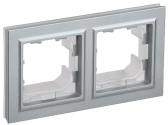 BRITE Рамка 2 поста IP44 РУ-2-БрА-44 алюминий - артикул BR-M22-44-K47