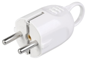 Евровилка угловая с ушком белая 16 А - IEK (ИЭК), артикул EVP12-16-01-K01