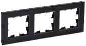 BRITE Рамка 3 поста РУ-3-2-БрЧ стекло черный - артикул BR-M32-G-K02