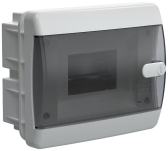 Корпус пластиковый встраиваемый на 6 модулей ЩРВ-П-6 IP41 UNION Compact черная прозрачная дверь - артикул UIC-KP12-V-06-41-K01