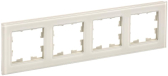 BRITE Рамка 4 поста РУ-4-2-БрВа стекло ванильный - артикул BR-M42-G-K10