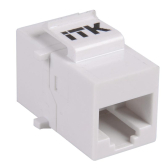 Проходной адаптер кат.5E UTP, RJ45-RJ45, тип Keystone Jack | CS7-1C5EU | ITK - артикул CS7-1C5EU