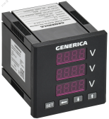 Вольтметр цифровой щитовой трехфазный DO RS-485 72х72мм LED GENERICA - артикул IDV11-5-3-3-LED-G
