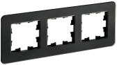 BRITE Рамка 3 поста РУ-3-2-Бр стекло черный RE IEK - артикул BR-M32-G-41-K02