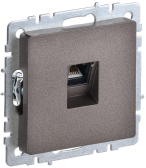 BRITE Розетка компьютерная RJ45 кат.5E РК10-БрТБ темная бронза - IEK (ИЭК), артикул BR-K10-1-K45