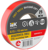 Изолента 0.15х19мм красная 25м - IEK (ИЭК), артикул EX-IZ10-C15-19-25-K04