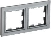 BRITE Рамка 2 поста РУ-2-БрС сталь - IEK (ИЭК), артикул BR-M22-K46