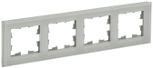 BRITE Рамка 4 поста РУ-4-2-БрД стекло дым. - артикул BR-M42-G-K30