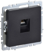 BRITE Розетка компьютерная RJ45 кат.5E РК10-БрЧ черный - IEK (ИЭК), артикул BR-K10-1-K02