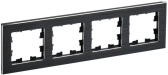 BRITE Рамка 4 поста РУ-4-1-БрЧ металл черный - артикул BR-M42-M-K02