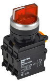 Переключатель с подсветкой 3 полож. 2NO красный MASTER - артикул MI-SW60-20XD-4-14-3-K04