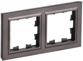 BRITE Рамка 2 поста РУ-2-БрТБ темная бронза - IEK (ИЭК), артикул BR-M22-K45