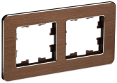 BRITE Рамка 2 поста РУ-2-1-Бр металл коричневый RE AL IEK - артикул BR-M22-M-21-K30