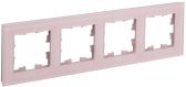 BRITE Рамка 4 поста РУ-4-2-Бр стекло розовый матовый IEK - артикул BR-M42-G-31-K14