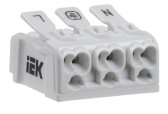 Клемма пружинная соединительная КСП3-L+N+PE - IEK (ИЭК), артикул UKZ-B06-3P-F0-E0-10