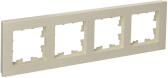 BRITE Рамка 4 поста РУ-4-Бр бежевый рифленый IEK - артикул BR-M42-51-K10