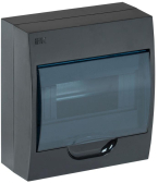 Корпус модульный пл. нав. ЩРН-П-8 черный IP41 - артикул MKP12-N-08-41-K02