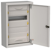 TITAN 5 Корпус металлический ЩРн-24 (1х24) 460х310х140мм IP31 серый (одна дверь) IEK - артикул TI5-50-N-024-31-7035