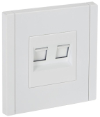 FORTE&PIANO Розетка компьютерная двойная RJ45 кат.6 FP234 белый IEK - артикул FP-K20-2-K01