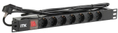 Блок розеток 19 (7шт)PDU с LED выкл.алюм.профиль 1U шнур 2м вилка DIN49440 (нем.станд.) | PH12-7D1 | ITK - артикул PH12-7D1
