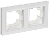 BRITE Рамка 2-местная IP44 РУ-2-БрАБ-44 арктический белый IEK - артикул BR-M22-44-K91
