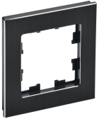 BRITE Рамка 1 пост РУ-1-1-БрЧ металл черный - IEK (ИЭК), артикул BR-M12-M-K02
