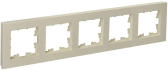 BRITE Рамка 5 постов РУ-5-Бр бежевый рифленый IEK - артикул BR-M52-51-K10