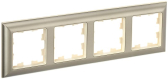BRITE Рамка 4 поста РУ-4-Бр бежевый/шампань IEK - артикул BR-M42-12-3-K10