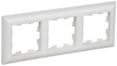 BRITE Рамка 3-местная РУ-3-БрАБ арктический белый/белый IEK - артикул BR-M32-12-K91