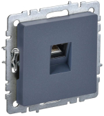 BRITE Розетка компьютерная RJ45 кат.5E РК10-БрМ маренго - IEK (ИЭК), артикул BR-K10-1-K35