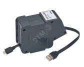 Выдвижной розеточный блок с вытяжным кабелем USB/micro-USB 1 модуль (54036) - артикул 54036