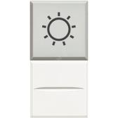 Axolute Кнопка AXIAL с рассеивателем 1Р голубой символ Лампа 230 и 127В~ 10А белый (HD4038LA230) - артикул HD4038LA230