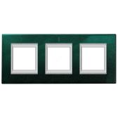 Axolute Накладки декоративные прямоугольные лакированные/малахит на 2+2+2 модуля - артикул HA4802/3VS