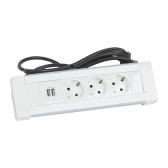 Настольный блок - 3x2К+3 + зарядное устройство 2хUSB - со шнуром (653562) - артикул 653562