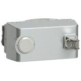 Розетка RJ 45 - Программа Mosaic - категория 6 - FTP с вытяжным шнуром RJ 45 - 4 модуля - алюминий - LCS? | 079433 | Legrand - артикул 079433