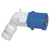 Вилка кабельная 16А 2Р+E 250B IP44 изогнутая P17 (056453) - Legrand, артикул 056453
