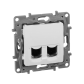 Etika Белый Розетка компьютерная. RJ45 двойная 6 кат. UTP | 672254 | Legrand - артикул 672254