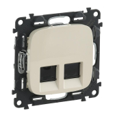 Розетка Valena ALLURE информационная двойная RJ45 категория 6 UTP лицевая панель слоновая кость - Legrand, артикул 753843